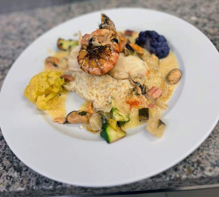 Risotto aux fruits de mer Tain l'Hermitage